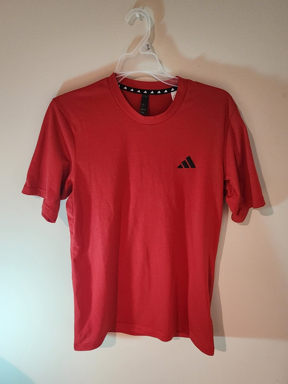 Adidas Mens Small “Own The Run” AEROREADY Athletic Crew Tee Red